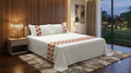 Cotton Blend King Size Bedspread – White with Floral Border | 100 × 116 Inches