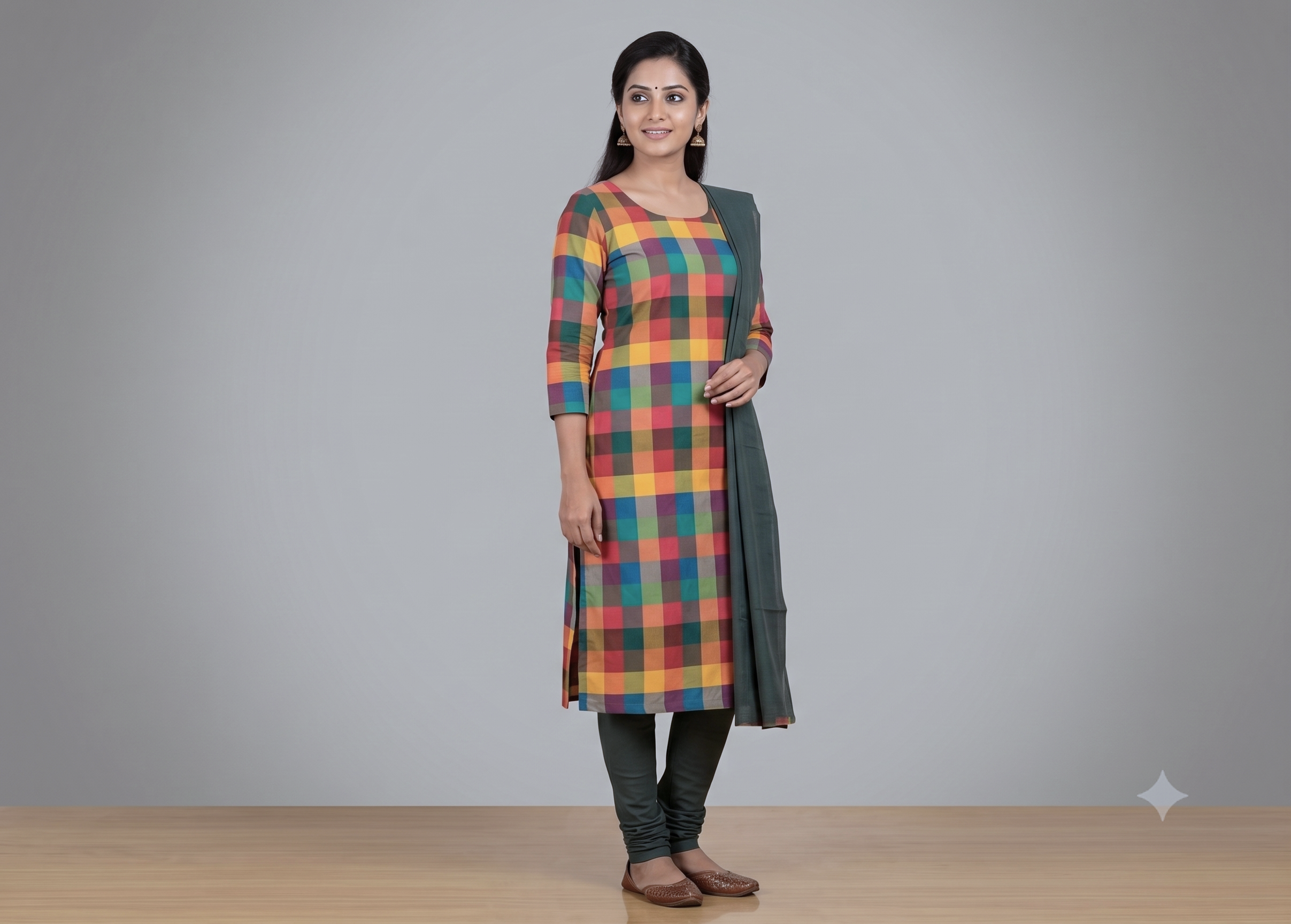 Semi Linen Running Material 58 Inch Width – Madras Check Fabric for Ladies, Men's & Kids Wear
