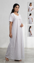 Women's Printed Nighty – Full Length Comfortable Sleepwear