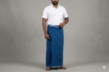 Premium Cotton Checked Kaili / Lungi – Classic Blue & Teal Pattern (2.10 Meters)