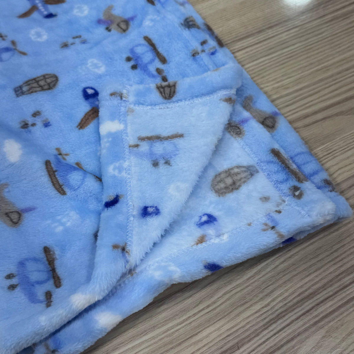 Ultra-Soft Imported Airplane Print Baby Blanket with Carrying Case (1m x 7cm)