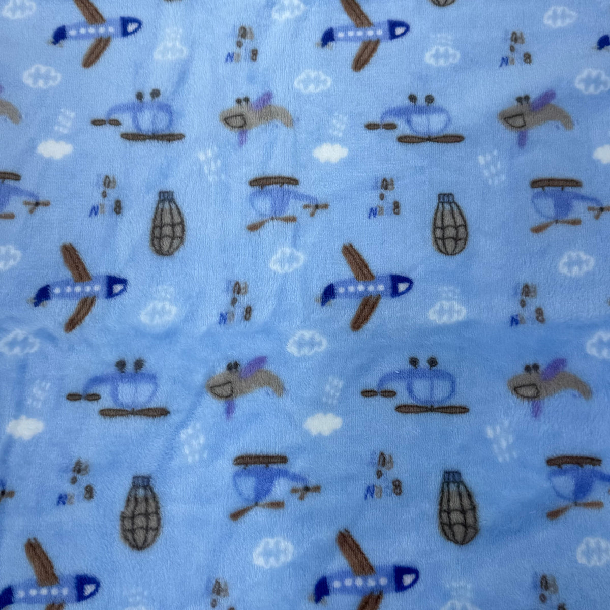 Ultra-Soft Imported Airplane Print Baby Blanket with Carrying Case (1m x 7cm)
