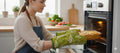 Green Leaf Print Cotton Oven Gloves - Set of 2 - Main Product Image - Cotton - Nushio