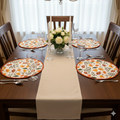 Autumn Leaf Round Table Mat - Quilted Cotton Dining Décor - View 2 - Cotton - Nushio
