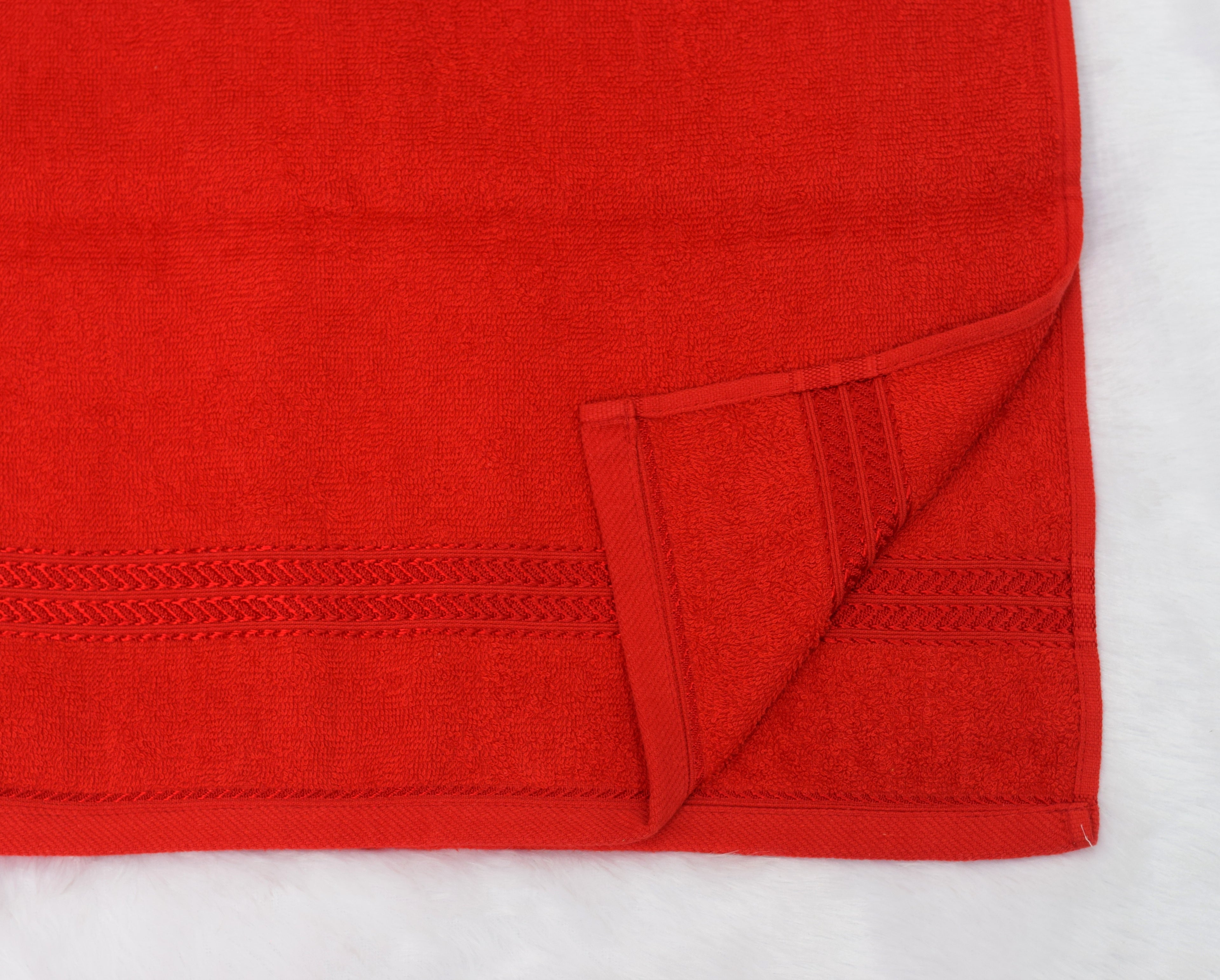 Festive Red Turkey Towel with Embroidered Christmas Bells - View 3 - Embroidered - Nushio