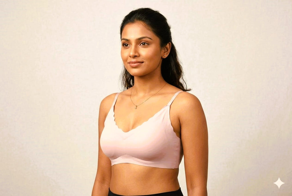 Seamless Nude Everyday Comfort Bra for Women – Lightly Padded, Wire-Freesize