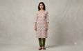 Soft Cotton Mushroom Print Dress Material Top Fabric – White & Pink | 44" Width | 2.5 Meters